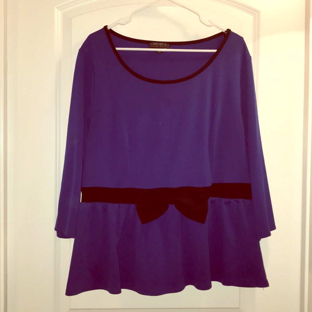 Blue Peplum Top